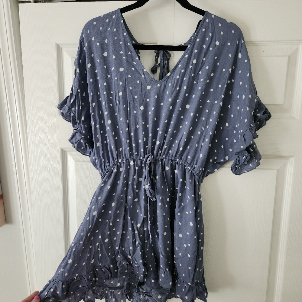 Blue Polka Dot Romper